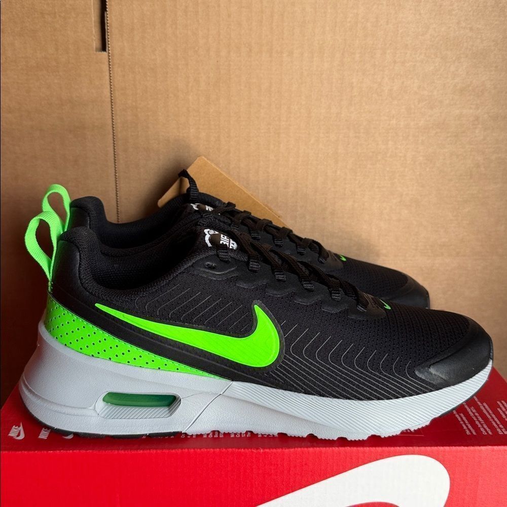 Nike Air Max Nuaxis Black Green Strike HV5754-010 Men’s Size 11